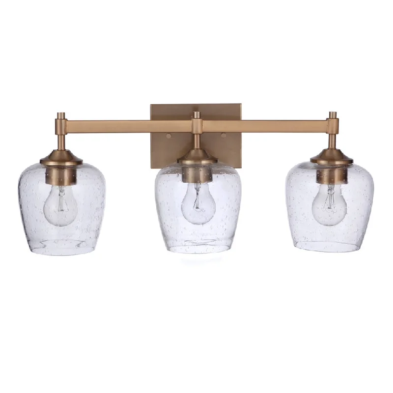 Industrial Lighting for Woodworking FactoriesStellen 3 Light Vanity in Satin Brass