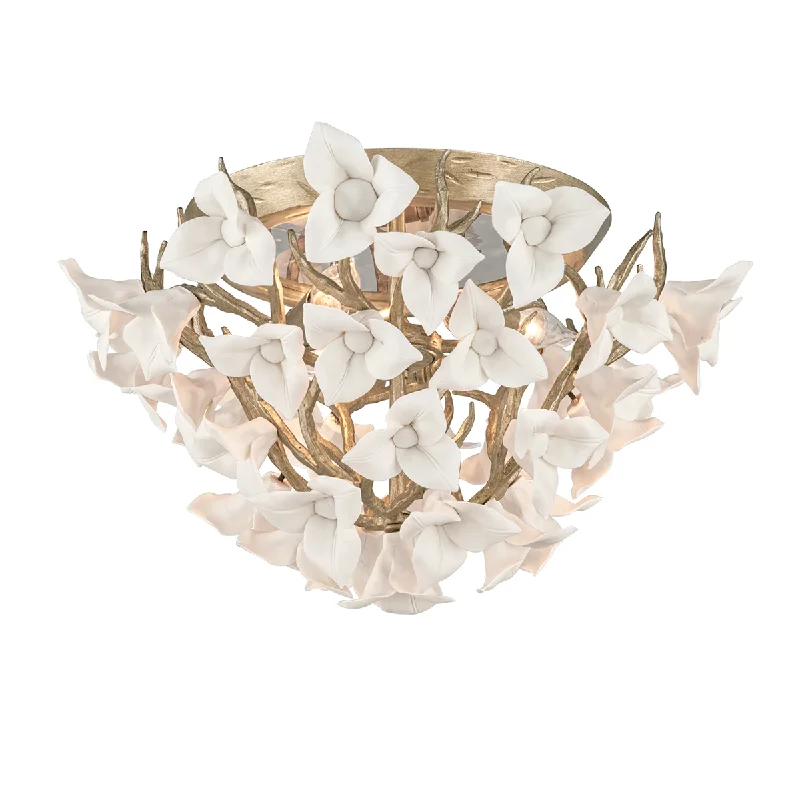 Track lighting with a decorative track designLily Flush Mount Light