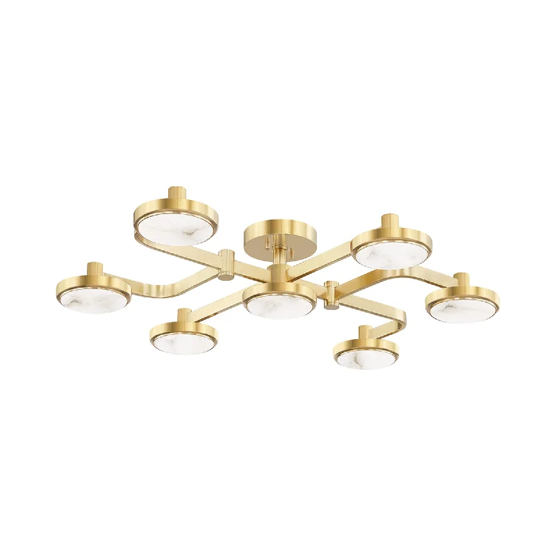Track lighting for task lighting in workshopsMeander LED Semi Flush Mount Ceiling Light