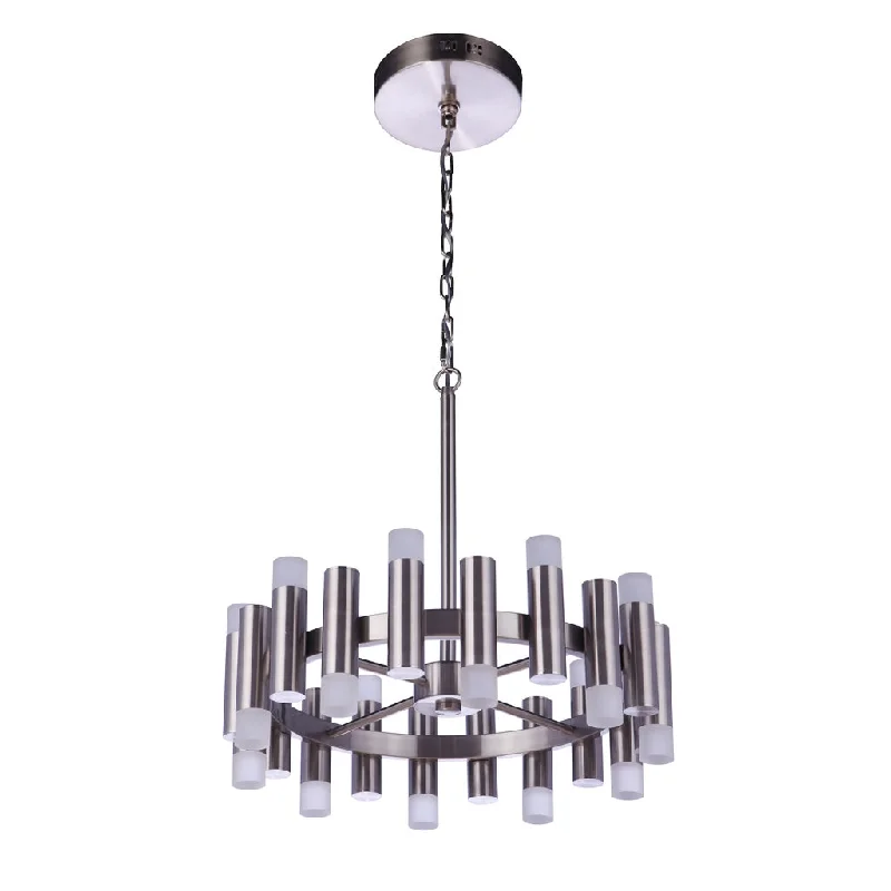Explosion - Proof Industrial Lighting for Hazardous LocationsSimple Lux 20 Light LED Chandelier in Brushed Polished Nickel
