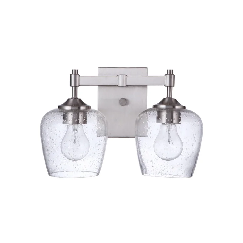 Industrial Lighting with High CRI (Color Rendering Index) for True Color PerceptionStellen 2 Light Vanity in Brushed Polished Nickel Industrial Lighting with High CRI (Color Rendering Index) for True Color PerceptionStellen 2 Light Vanity in Brushed Polished Nickel