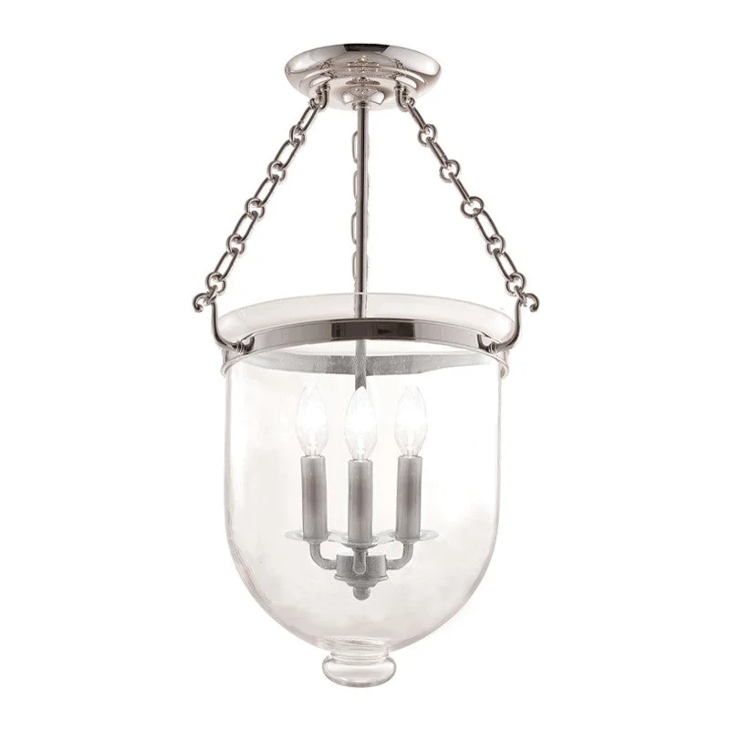 Industrial Lighting with High CRI (Color Rendering Index) for True Color PerceptionHampton Three Light Semi Flush Mount Industrial Lighting with High CRI (Color Rendering Index) for True Color PerceptionHampton Three Light Semi Flush Mount