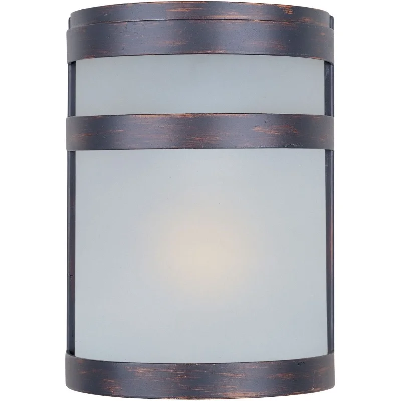 Industrial Exit Sign Lighting for Quick EvacuationArc 9 in. Outdoor Wall Sconce Oil-Rubbed Bronze Finish