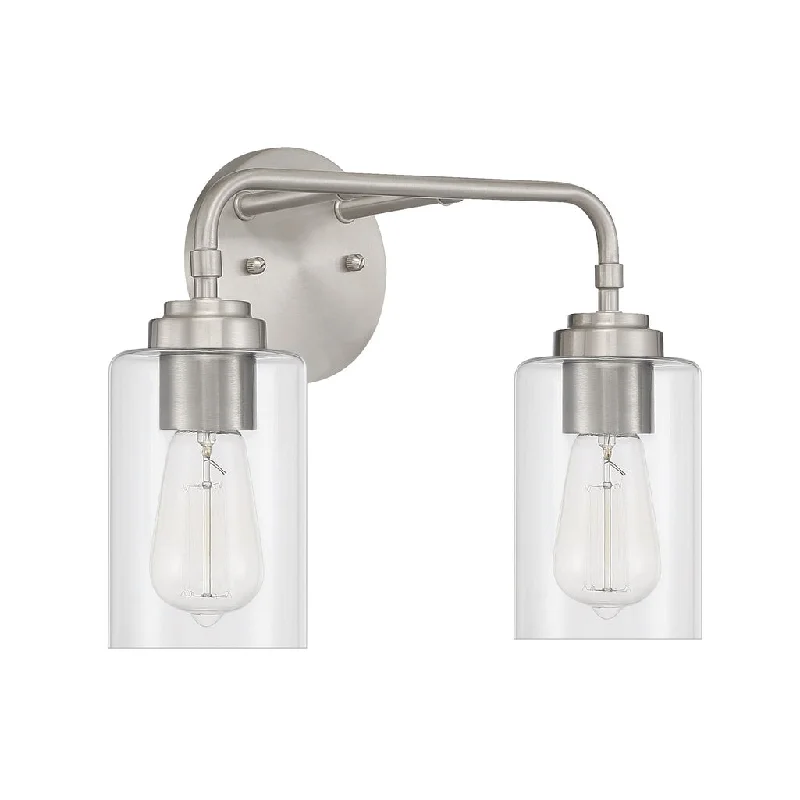 Adjustable Industrial Lighting for Flexible IlluminationStowe 2 Light Vanity in Brushed Polished Nickel Adjustable Industrial Lighting for Flexible IlluminationStowe 2 Light Vanity in Brushed Polished Nickel