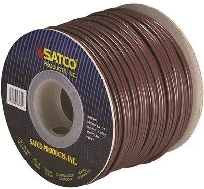Track lighting for high - ceiling spacesSatco Vinyl Lamp Zip Cord 18/2 Spt-1 300 Volts Brown 250 Ft. Per Roll Track lighting for high - ceiling spacesSatco Vinyl Lamp Zip Cord 18/2 Spt-1 300 Volts Brown 250 Ft. Per Roll