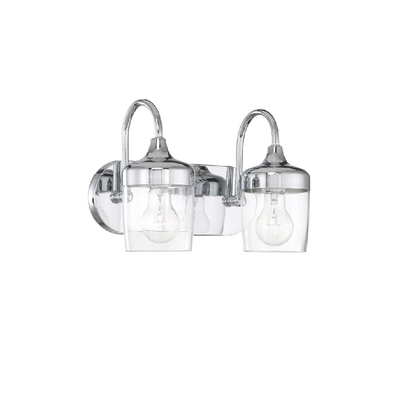Dimmable Industrial Lighting for Ambiance ControlWrenn 2 Light Vanity in Chrome