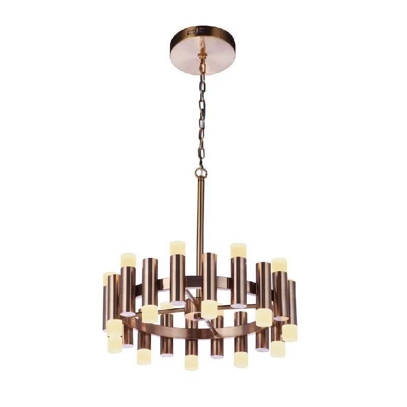 Energy - Efficient Industrial Lighting for Cost - SavingsSimple Lux 20 Light LED Chandelier in Satin Brass