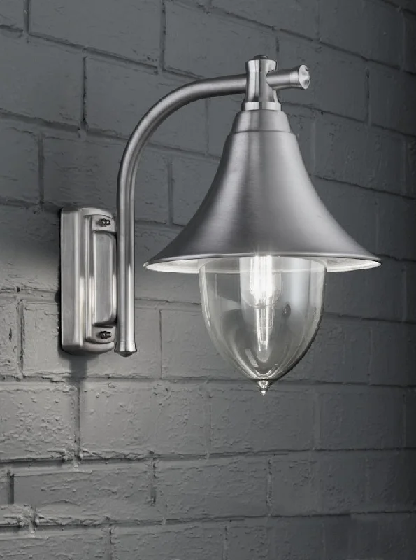 White track lighting for a clean lookwood wall lamps with natural grain for a warm and organic feelLaurent Outdoor Wall Light IP44 - Stainless Steel White track lighting for a clean lookwood wall lamps with natural grain for a warm and organic feelLaurent Outdoor Wall Light IP44 - Stainless Steel
