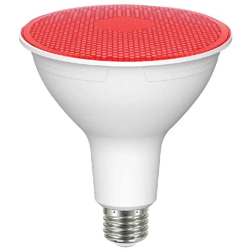 Industrial Flood Lighting for Outdoor Loading Docks11.5 Watt PAR38 LED - Red - 90 degree Beam Angle - Medium base - 120 Volt - 6 Pack Industrial Flood Lighting for Outdoor Loading Docks11.5 Watt PAR38 LED - Red - 90 degree Beam Angle - Medium base - 120 Volt - 6 Pack