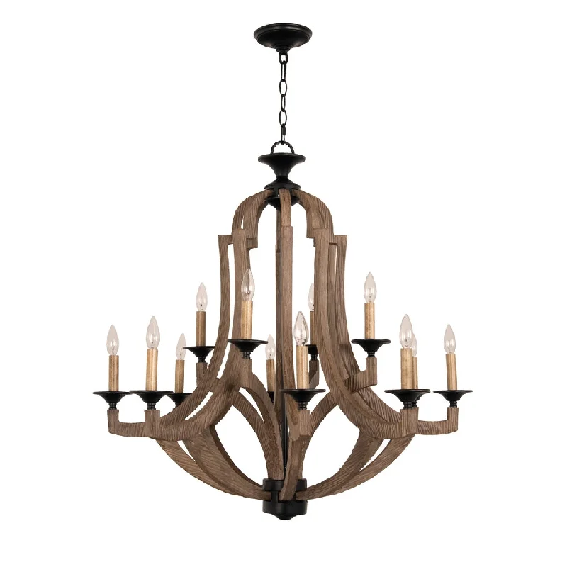 Waterproof Industrial Lighting for Wet AreasWinton 12 Light Chandelier in Weathered Pine/Bronze Waterproof Industrial Lighting for Wet AreasWinton 12 Light Chandelier in Weathered Pine/Bronze
