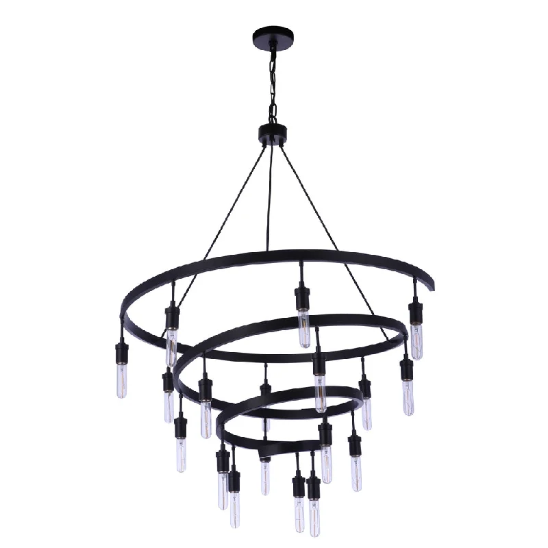 Industrial Lighting for Pharmaceutical ManufacturingTranquil 18 Light Chandelier in Flat Black Industrial Lighting for Pharmaceutical ManufacturingTranquil 18 Light Chandelier in Flat Black