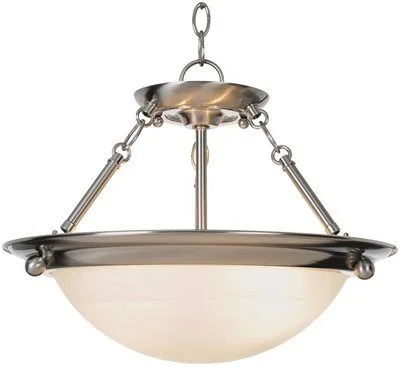Industrial - style track lighting for loftsMonument Contemporary Pendant Brushed Nickel 15-1/2 X 13-1/4 Inch Uses (2) 100-Watt Medium Base Incandescent Lamps Industrial - style track lighting for loftsMonument Contemporary Pendant Brushed Nickel 15-1/2 X 13-1/4 Inch Uses (2) 100-Watt Medium Base Incandescent Lamps