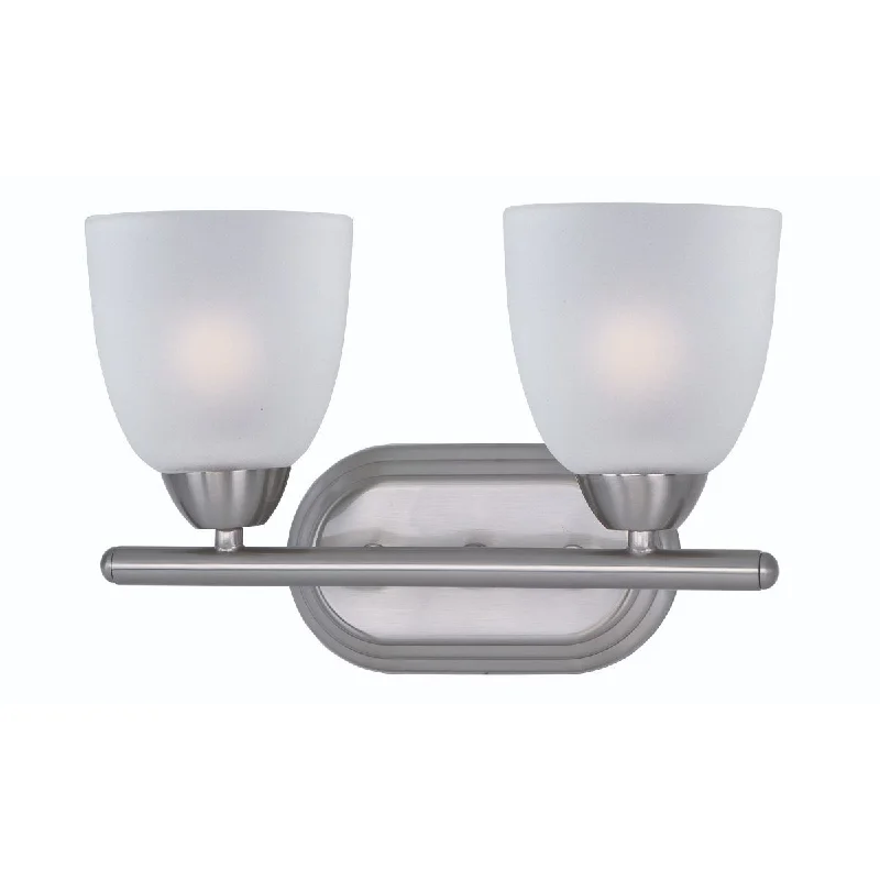 Industrial Wall - Mounted Lighting for Workshop WallsAxis 13 in. 2 Lights Vanity Light Satin Nickel Finish