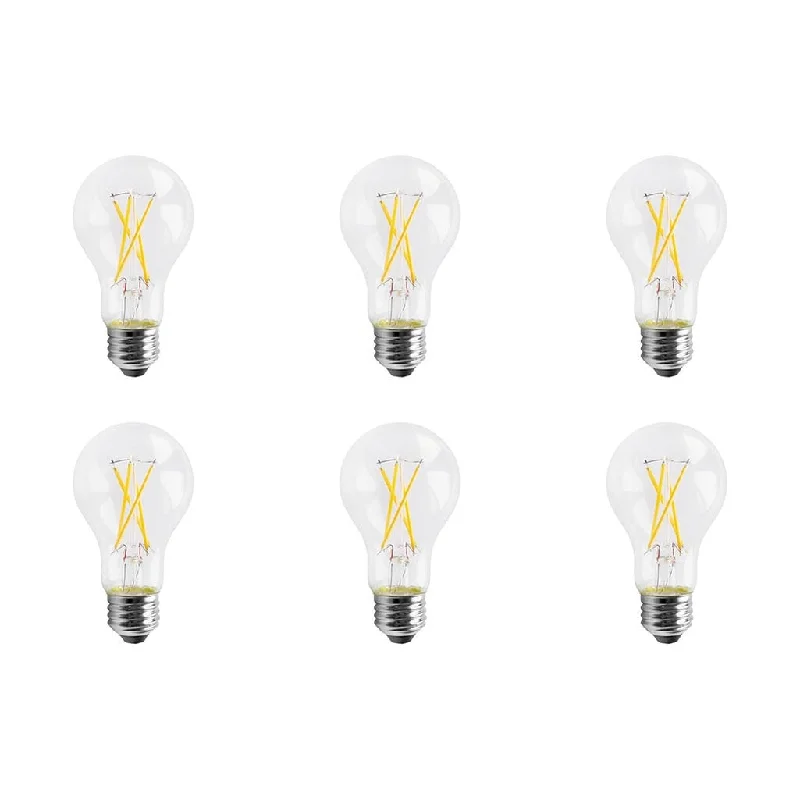 Industrial Lighting with High CRI (Color Rendering Index) for True Color Perception8W - A19 LED - Clear - 3000K - Medium base - 120V - 6-Pack Industrial Lighting with High CRI (Color Rendering Index) for True Color Perception8W - A19 LED - Clear - 3000K - Medium base - 120V - 6-Pack