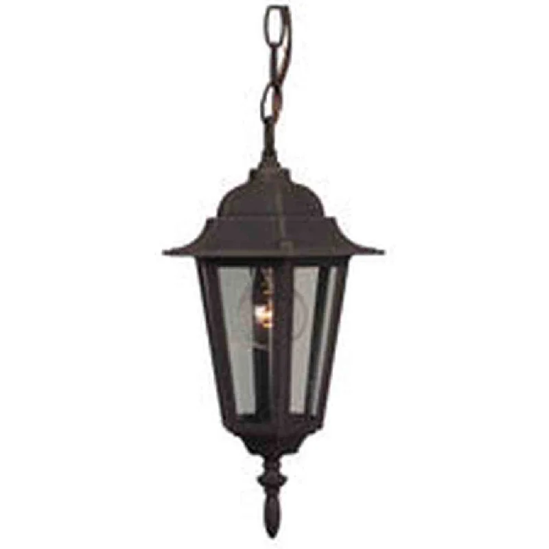 Industrial Pendant Lighting for Machine ShopsStraight Glass Cast 1 Light Outdoor Pendant in Rust