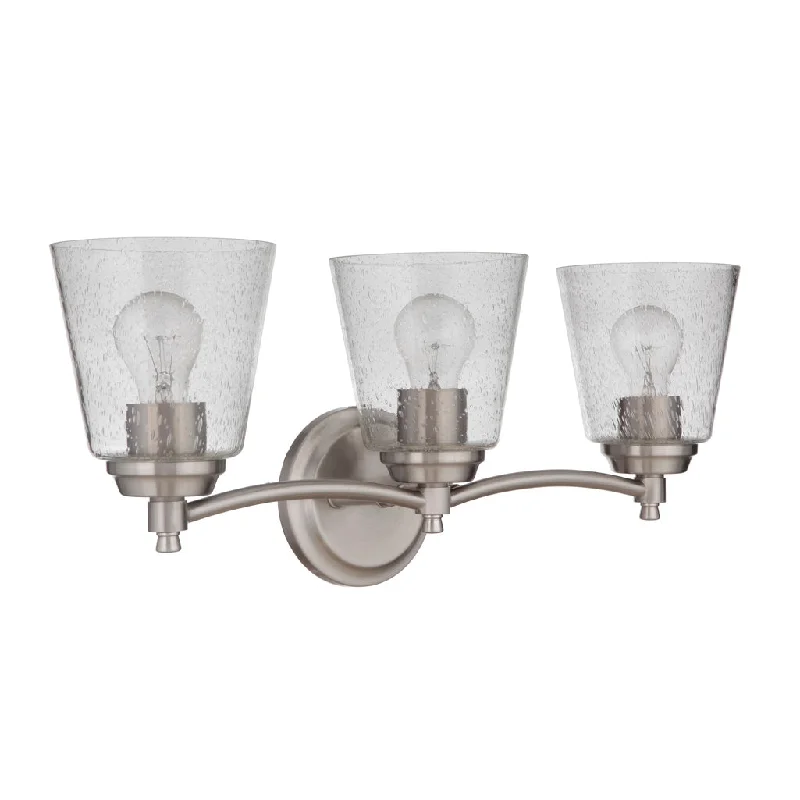 Industrial Lighting for Metal Fabrication ShopsTyler 3 Light Vanity in Brushed Polished Nickel Industrial Lighting for Metal Fabrication ShopsTyler 3 Light Vanity in Brushed Polished Nickel