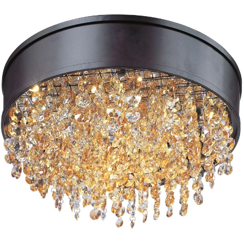 Industrial Lighting for Food Processing FactoriesMystic 16 in. 11 Light LED Flush Mount Light Bronze Finish Industrial Lighting for Food Processing FactoriesMystic 16 in. 11 Light LED Flush Mount Light Bronze Finish