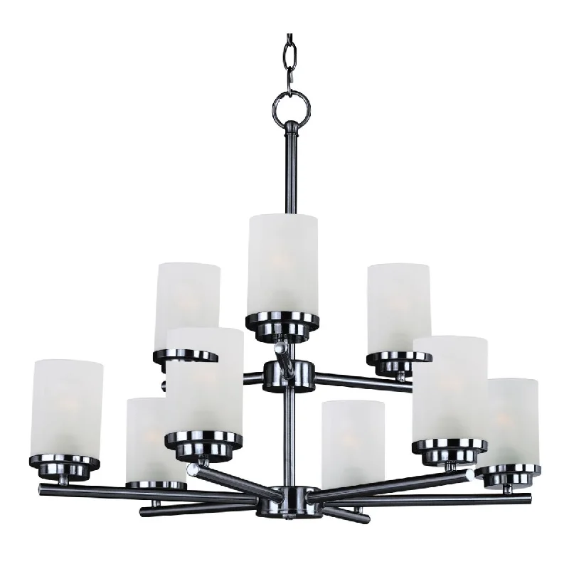 Industrial Emergency Lighting for Safety in FactoriesCorona 28 in. 9 Lights Cylinder Chandelier Black Finish Frosted Glass Industrial Emergency Lighting for Safety in FactoriesCorona 28 in. 9 Lights Cylinder Chandelier Black Finish Frosted Glass