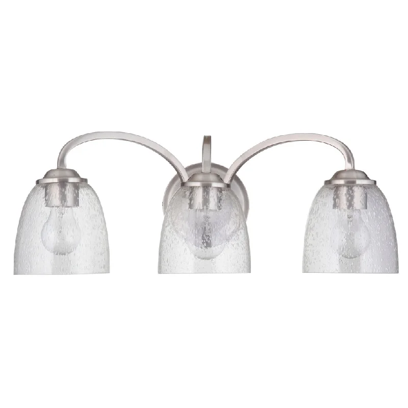 Industrial Lighting for Furniture FactoriesSerene 3 Light Vanity in Brushed Polished Nickel Industrial Lighting for Furniture FactoriesSerene 3 Light Vanity in Brushed Polished Nickel
