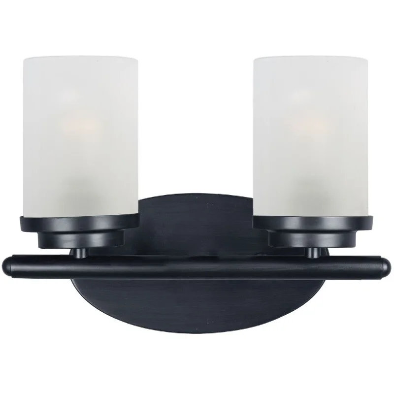 Durable Industrial Lighting for Harsh EnvironmentsCorona 12 In. 2 Lights Vanity Light Black Finish with frosted glass Durable Industrial Lighting for Harsh EnvironmentsCorona 12 In. 2 Lights Vanity Light Black Finish with frosted glass