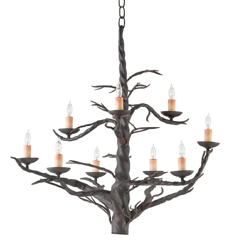 Industrial Lighting for Metal Fabrication ShopsTreetop Nine Light Chandelier
