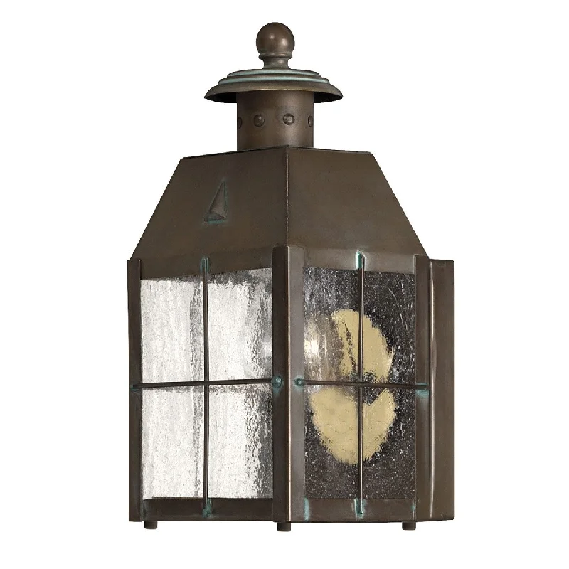 Industrial - style track lighting for loftsNantucket 1 Light Extra Small/Medium/Large Outdoor Wall Lantern - Aged Brass E27 IP44