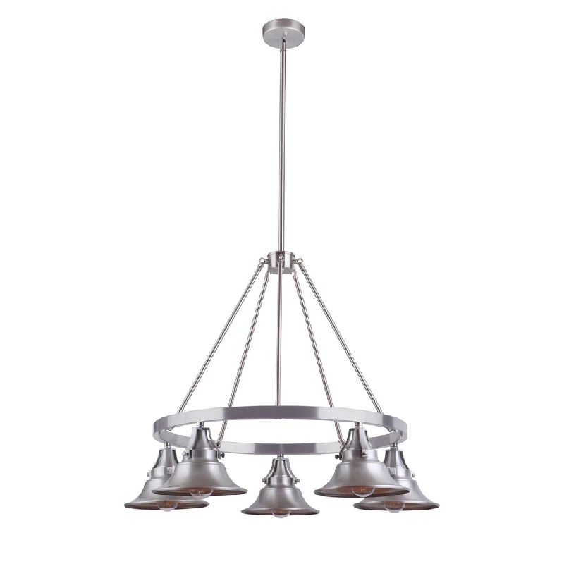 Dust - Resistant Industrial Lighting for Dirty WorkspacesUnion 5 Light Outdoor Chandelier in Satin Aluminum Dust - Resistant Industrial Lighting for Dirty WorkspacesUnion 5 Light Outdoor Chandelier in Satin Aluminum