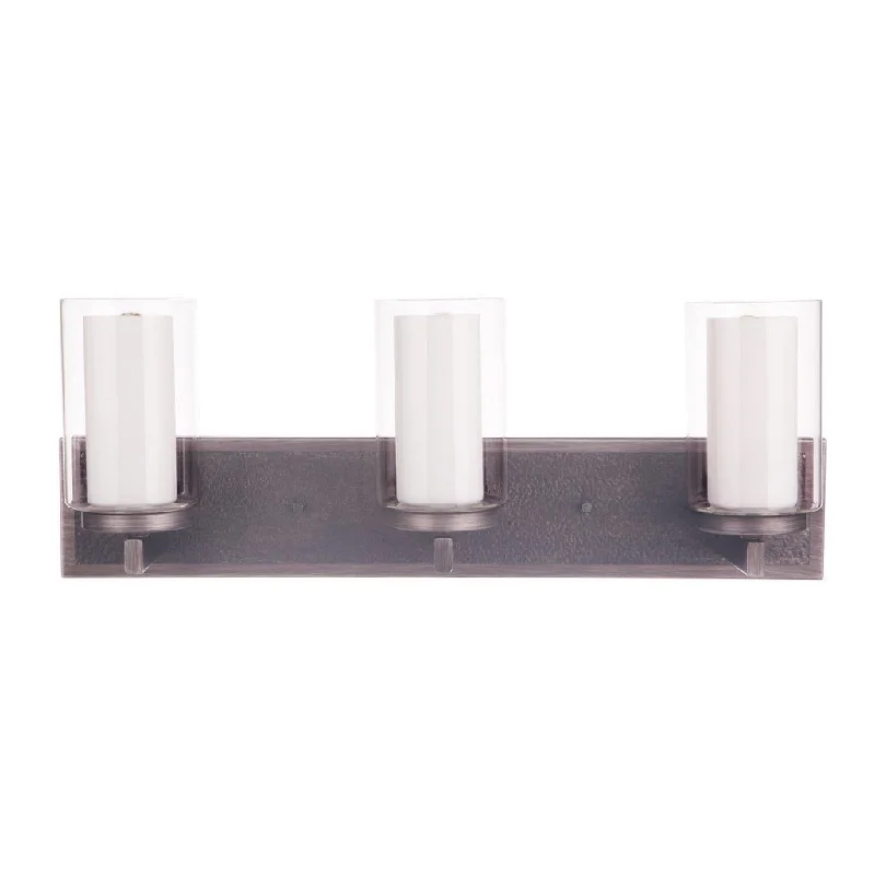 Industrial Lighting for Automotive Manufacturing PlantsTexture 3 Light Vanity in Natural Iron/Vintage Iron