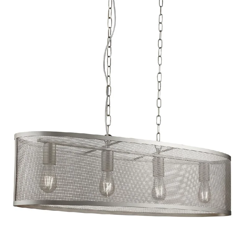 Track lighting with frosted glass shades4Lt Pendant Painted Silver