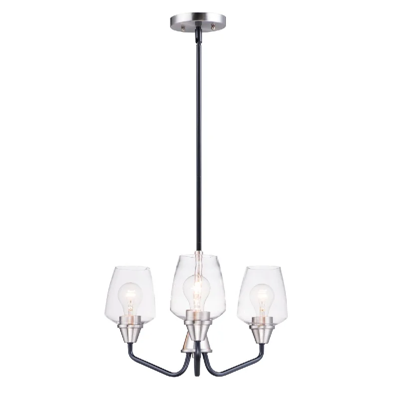Dust - Resistant Industrial Lighting for Dirty WorkspacesGoblet 19 in. 3 Lights Chandelier Satin Nickel Finish Dust - Resistant Industrial Lighting for Dirty WorkspacesGoblet 19 in. 3 Lights Chandelier Satin Nickel Finish