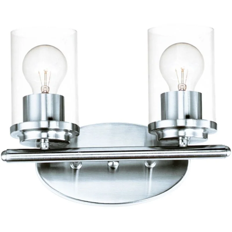 Industrial Task Lighting for Precision WorkstationsCorona 12 In. 2 Lights Vanity Light Polished Chrome finish with clear glass Industrial Task Lighting for Precision WorkstationsCorona 12 In. 2 Lights Vanity Light Polished Chrome finish with clear glass