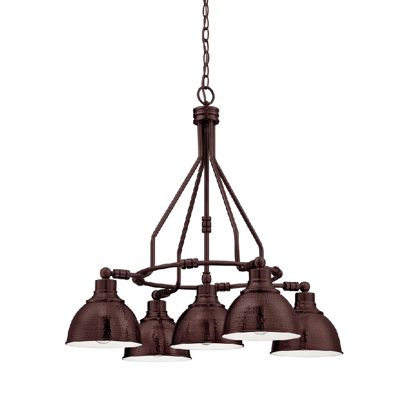 Color - Tunable Industrial Lighting for Special ApplicationsTimarron 5 Light Down Chandelier in Aged Bronze Brushed Color - Tunable Industrial Lighting for Special ApplicationsTimarron 5 Light Down Chandelier in Aged Bronze Brushed