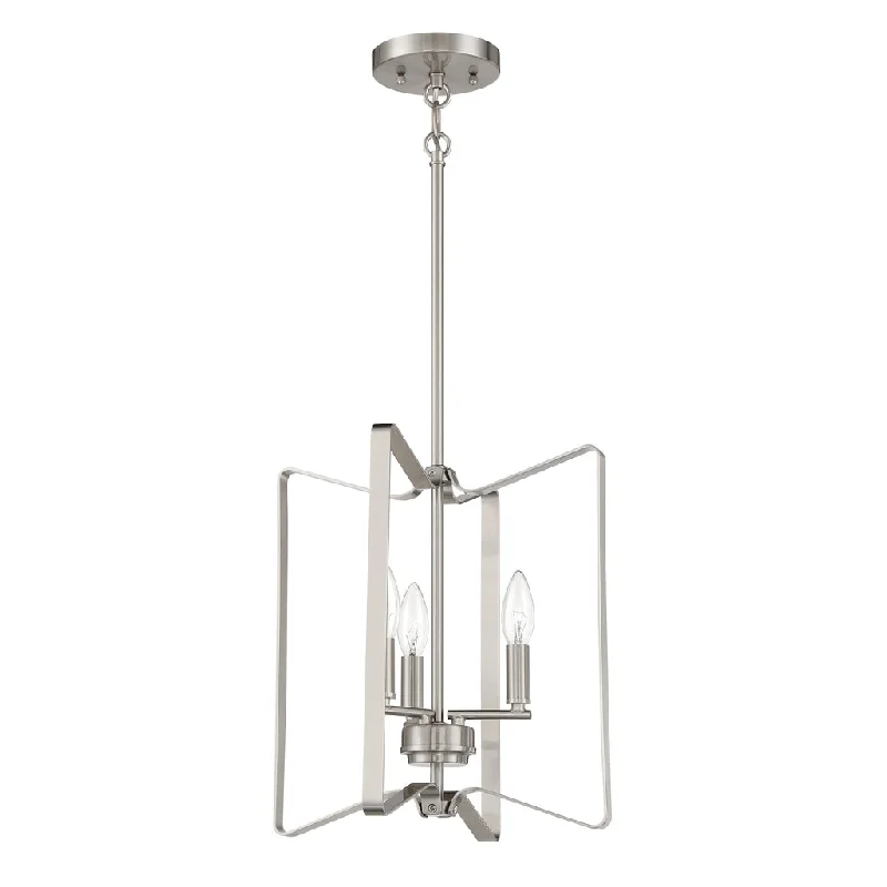Shock - Resistant Industrial Lighting for Vibrating Machinery AreasShayna 3 Light Foyer in Brushed Polished Nickel Shock - Resistant Industrial Lighting for Vibrating Machinery AreasShayna 3 Light Foyer in Brushed Polished Nickel