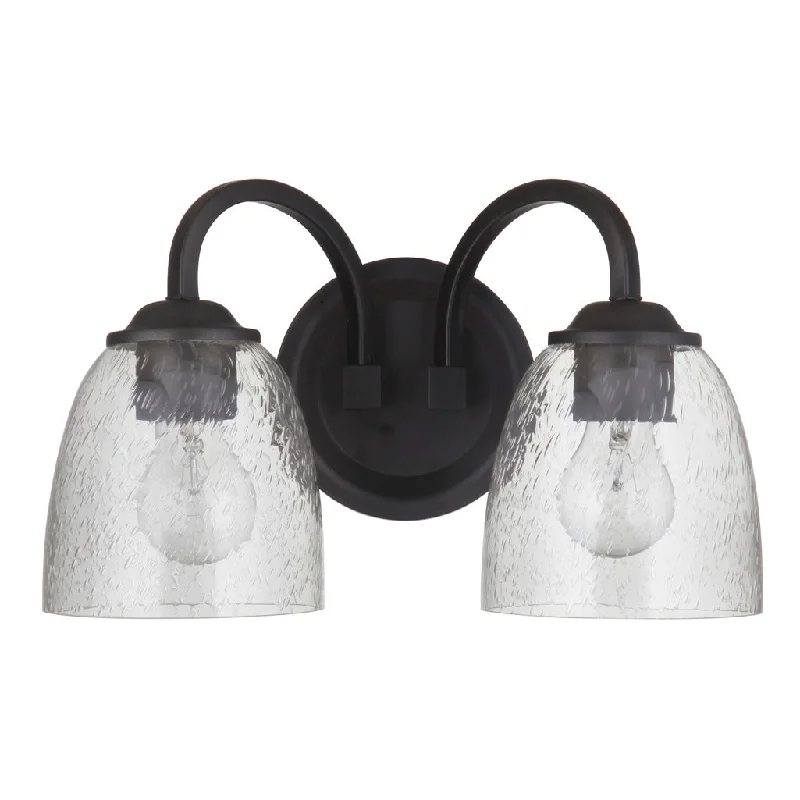 Dimmable Industrial Lighting for Ambiance ControlSerene 2 Light Vanity in Espresso