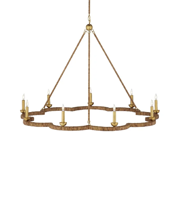 Industrial Lighting for Textile MillsSavoie Nine Light Chandelier