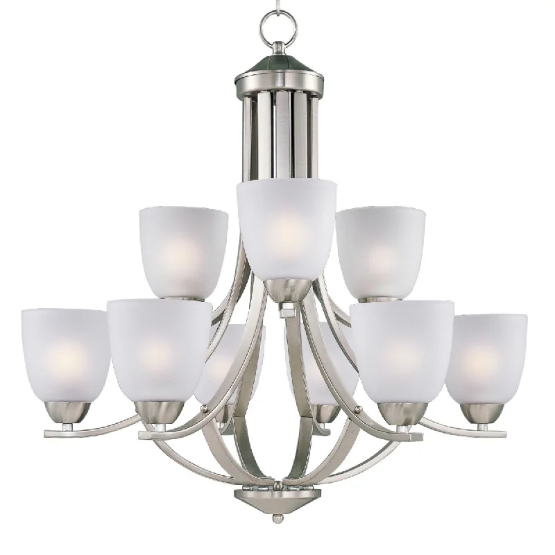Waterproof Industrial Lighting for Wet AreasAxis 28 in. 9 Lights Chandelier Nickel Finish Waterproof Industrial Lighting for Wet AreasAxis 28 in. 9 Lights Chandelier Nickel Finish