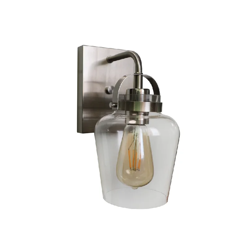 Industrial Ceiling - Mounted Lighting for Assembly PlantsTrystan 1 Light Wall Sconce in Brushed Polished Nickel
