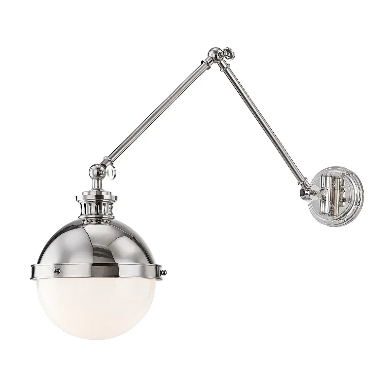 Industrial Emergency Lighting for Safety in FactoriesLatham One Light Swing Arm Wall Sconce Industrial Emergency Lighting for Safety in FactoriesLatham One Light Swing Arm Wall Sconce