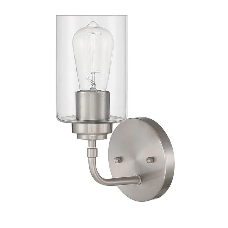 Low - Bay Industrial Lighting Fixtures for Small FactoriesStowe 1 Light Wall Sconce in Brushed Polished Nickel Low - Bay Industrial Lighting Fixtures for Small FactoriesStowe 1 Light Wall Sconce in Brushed Polished Nickel