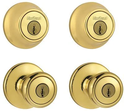 Outdoor - rated track lighting for patiosKwikset 2 Entry 2 Single Cylinder Deadlock 4 Pack Keyed Alike Set Polished Brass