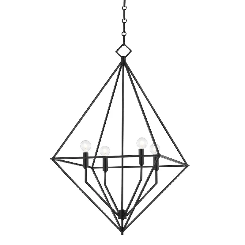 Dimmable Industrial Lighting for Ambiance ControlHaines Four Light Pendant