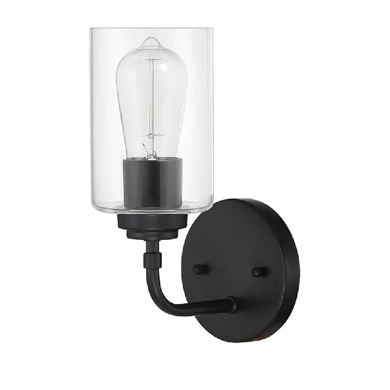 Industrial Lighting with High CRI (Color Rendering Index) for True Color PerceptionStowe 1 Light Wall Sconce in Flat Black Industrial Lighting with High CRI (Color Rendering Index) for True Color PerceptionStowe 1 Light Wall Sconce in Flat Black