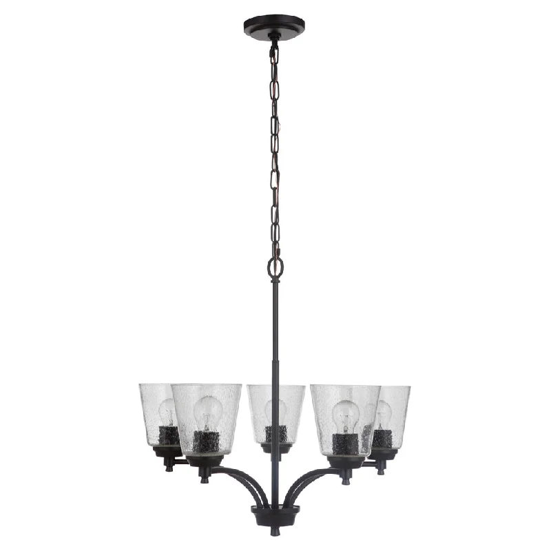 Shock - Resistant Industrial Lighting for Vibrating Machinery AreasTyler 5 Light Chandelier in Flat Black Shock - Resistant Industrial Lighting for Vibrating Machinery AreasTyler 5 Light Chandelier in Flat Black