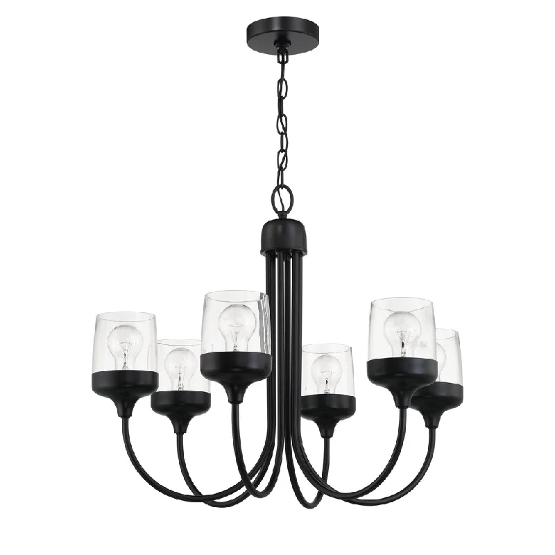Dimmable Industrial Lighting for Ambiance ControlWrenn 6 Light Chandelier in Flat Black Dimmable Industrial Lighting for Ambiance ControlWrenn 6 Light Chandelier in Flat Black