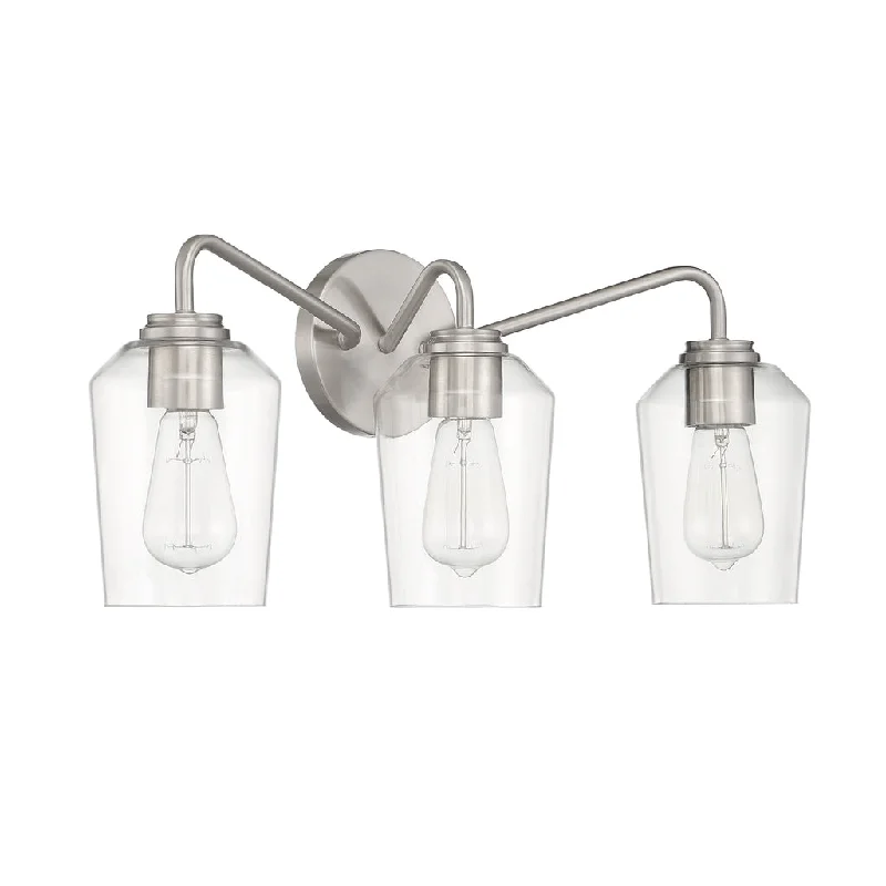 Industrial Lighting for Textile MillsShayna 3 Light Vanity in Brushed Polished Nickel Industrial Lighting for Textile MillsShayna 3 Light Vanity in Brushed Polished Nickel