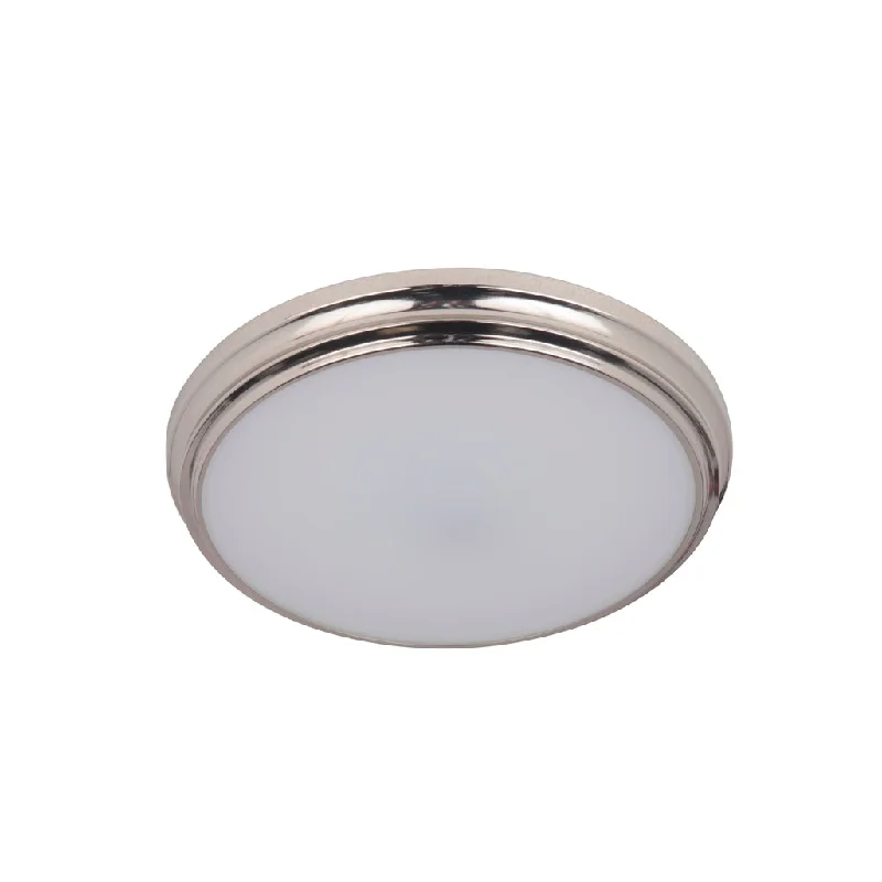 Corrosion - Resistant Industrial Lighting for Coastal FactoriesX66 Series 1 Light 11" LED Flushmount in Brushed Polished Nickel Corrosion - Resistant Industrial Lighting for Coastal FactoriesX66 Series 1 Light 11" LED Flushmount in Brushed Polished Nickel