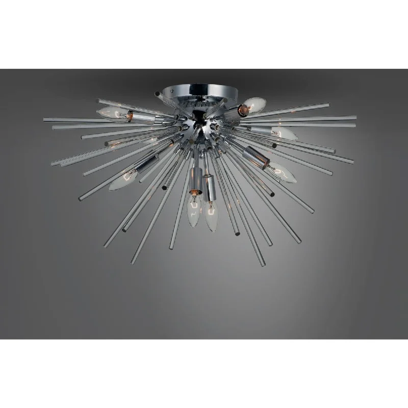 Industrial Lighting for Pharmaceutical ManufacturingPolaris 25 in. 8 Lights Flush Mount Light Polished Chrome Finish Industrial Lighting for Pharmaceutical ManufacturingPolaris 25 in. 8 Lights Flush Mount Light Polished Chrome Finish