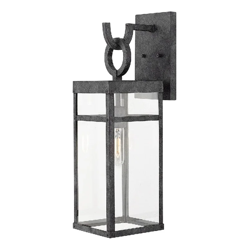 Track lighting with integrated LED driversPorter 1 Light Small /Large Outdoor Wall Lantern - Aged Zinc E27 IP44