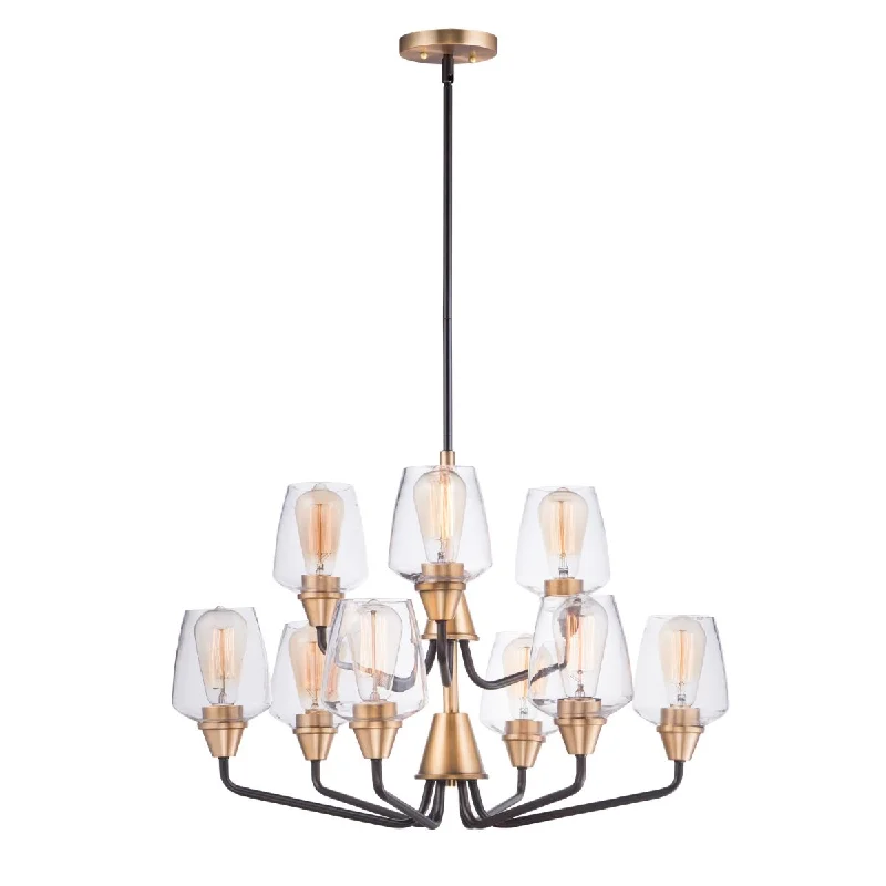 Industrial Lighting with High CRI (Color Rendering Index) for True Color PerceptionGoblet 27 in. 9 Lights Chandelier Antique Brass Finish Industrial Lighting with High CRI (Color Rendering Index) for True Color PerceptionGoblet 27 in. 9 Lights Chandelier Antique Brass Finish