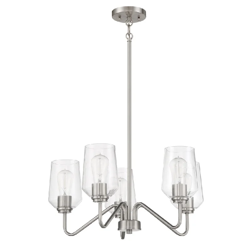 Shock - Resistant Industrial Lighting for Vibrating Machinery AreasShayna 5 Light Chandelier in Brushed Polished Nickel Shock - Resistant Industrial Lighting for Vibrating Machinery AreasShayna 5 Light Chandelier in Brushed Polished Nickel